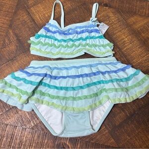 Gymboree 3T Bikini Ruffle Swimsuit Bathing Suit